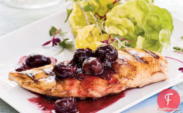 Grilled Chicken With Spicy Cherry Sauce