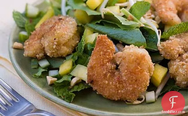 Peanut Shrimp Salad With Basil-Lime Dressing