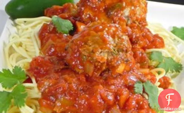 Mexican-Style Spaghetti and Meatballs