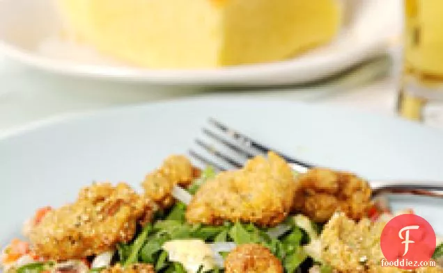 Cornmeal-crusted Oyster And Black-eyed Pea Salad With Jalapeno