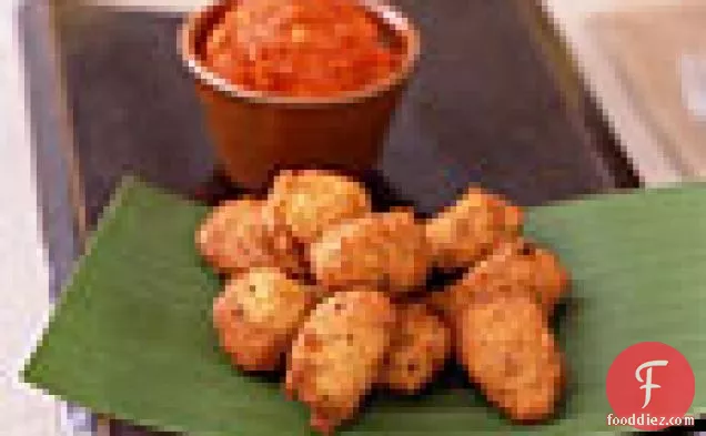 Black-Eyed Pea Fritters with Hot Pepper Relish