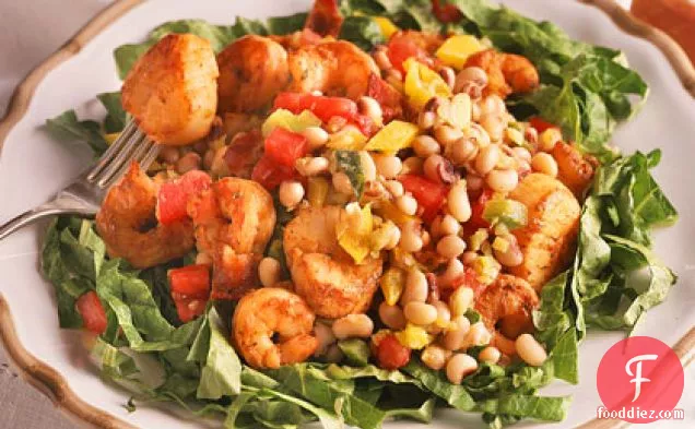Black-Eyed Pea-and-Seafood Salad