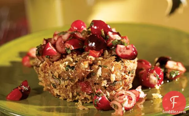 Black-eyed Pea Cakes with Cranberry-Red Pepper Salsa