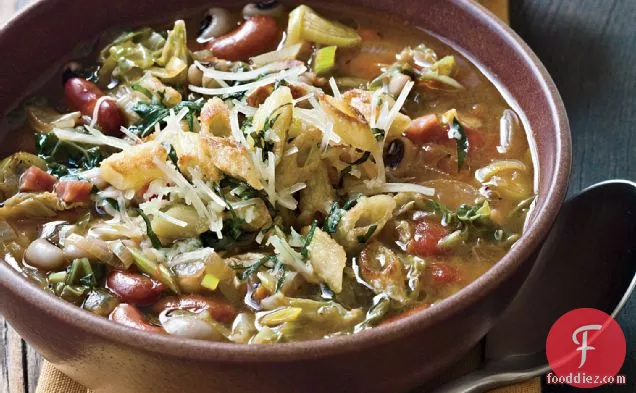 Minestrone with Black-Eyed Peas and Kidney Beans