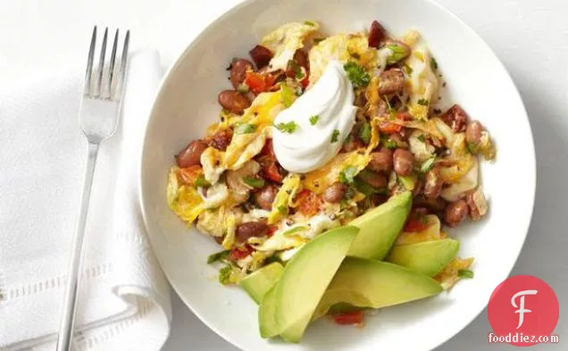 Mexican Eggs With Chorizo and Beans