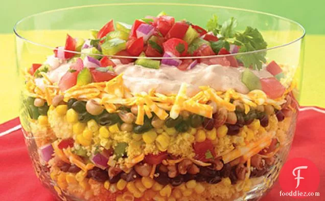 Southwest Layered Cornbread Salad