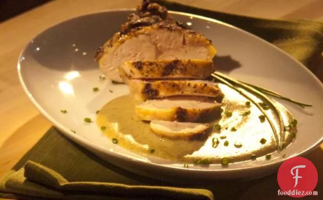 लहसुन प्यूरी के साथ ग्रील्ड चिकन चॉप