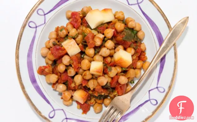 Baked Chickpeas with Paneer