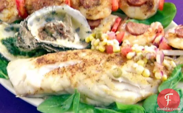 Grilled Grouper Fillets with Creole Salsa