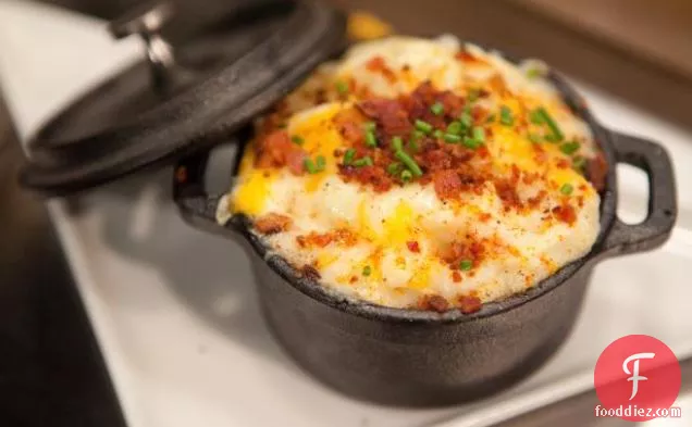 Twice Baked Potatoes with Cheese and Bacon