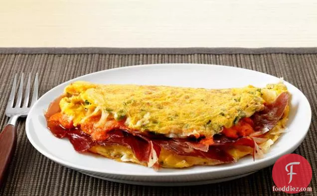 Spanish Omelet with Romesco Sauce