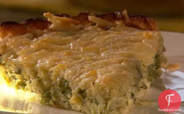 Asparagus and Cheddar Quiche