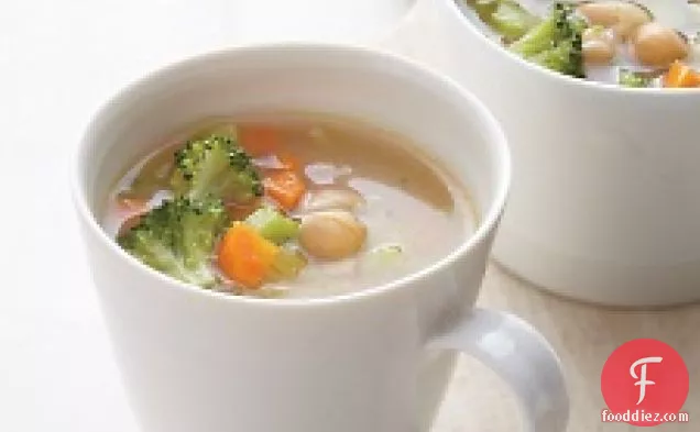 Breakfast Vegetable-miso Soup With Chickpeas