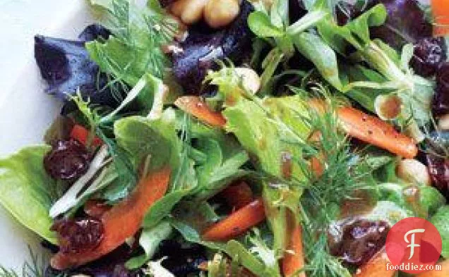 Mesclun Salad With Chickpeas And Dried Cherries Recipe