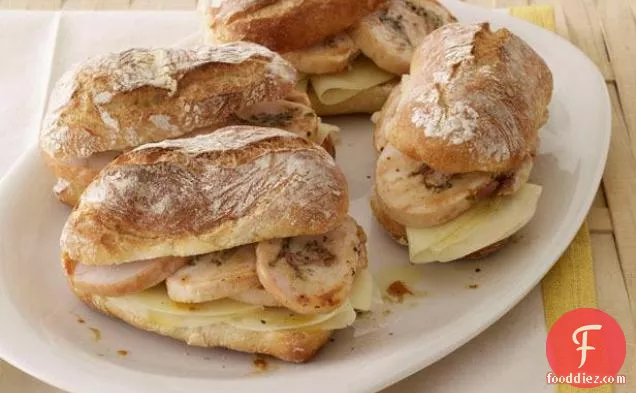Turkey-Pancetta Roulade Sandwiches