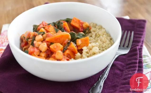 Sweet Potato And Chickpea Stew With Quinoa