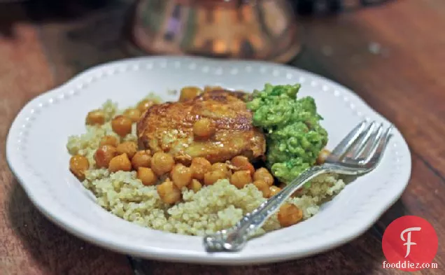 Moroccan Chicken With Chickpeas And Spicy Avocado