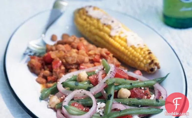 Green Bean, Chickpea, and Tomato Salad