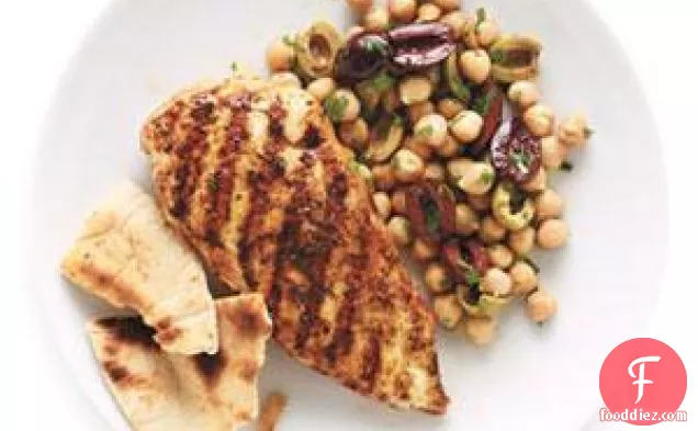 Grilled Spiced Chicken With Chickpeas