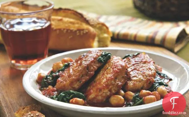 Tuscan Pork And Chickpeas With Spinach