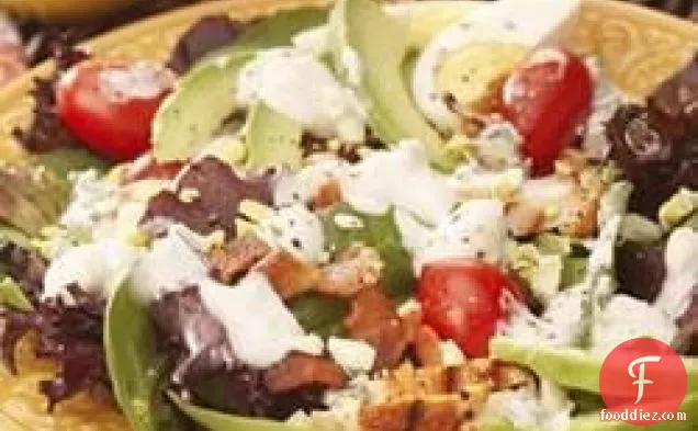 Grilled Chicken, Tomato and Baby Greens Salad with Blue Cheese