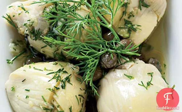 Marinated Baby Artichokes with Dill and Fresh Ginger