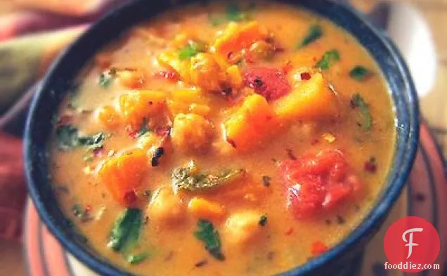 Moroccan Coconut And Chick Pea Soup