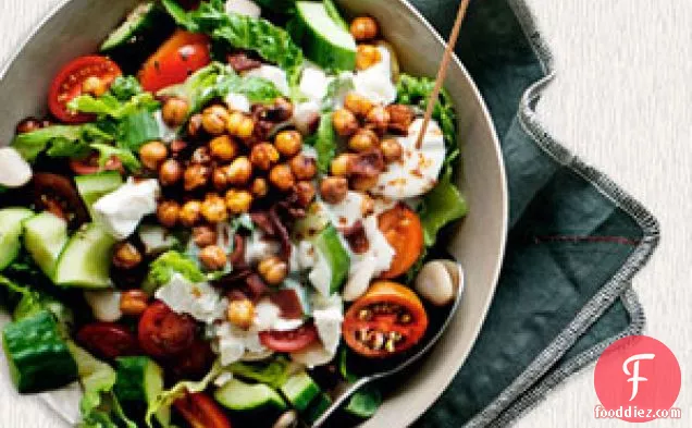 Chopped Salad With Bacon And Fried Garbanzo Beans