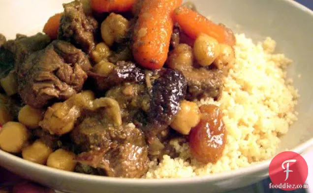 Middle Eastern Slow-cooked Stew With Lamb, Chickpeas And Figs