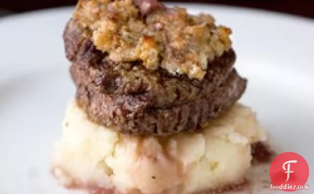 Blue Cheese Crusted Filet Mignon with Port Wine Sauce