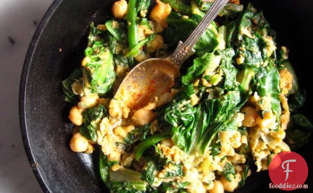 Spinach, Chickpeas And Sweet Potato (aka Springtime In Morocco)