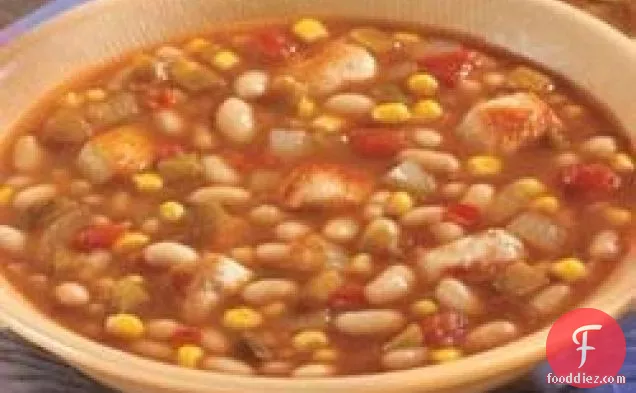 दक्षिण-पश्चिमी चिकन और सफेद बीन सूप