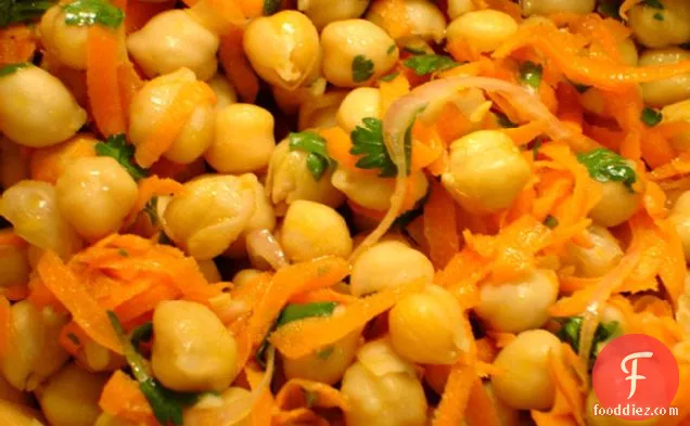 Warm Chickpea Salad With Shallots And Red Wine Vinaigrette