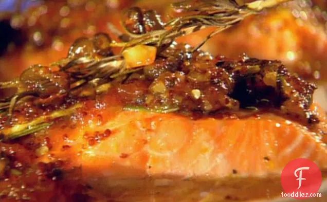 Johnny Garlic's Cedar Plank Salmon
