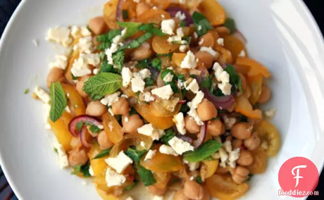 Dinner Tonight: Chickpea Salad with Feta and Mint