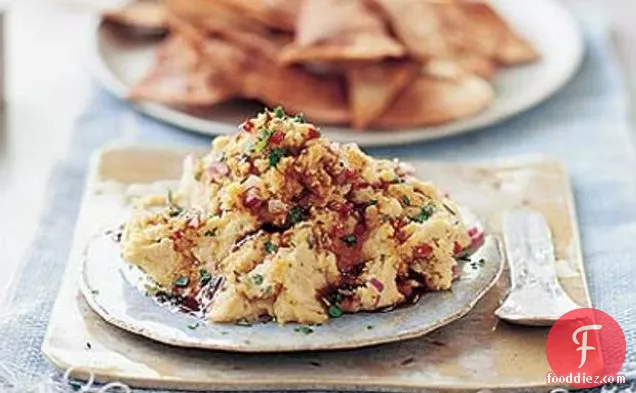 Chickpea & Pomegranate Dip With Pitta Crisps
