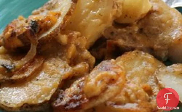 Pork Chops with Creamy Scalloped Potatoes