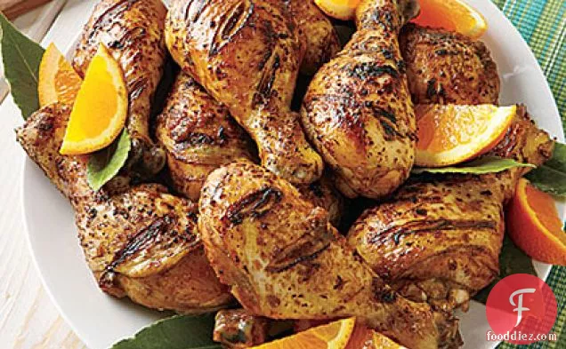 Grilled Jamaican Jerked Drumsticks