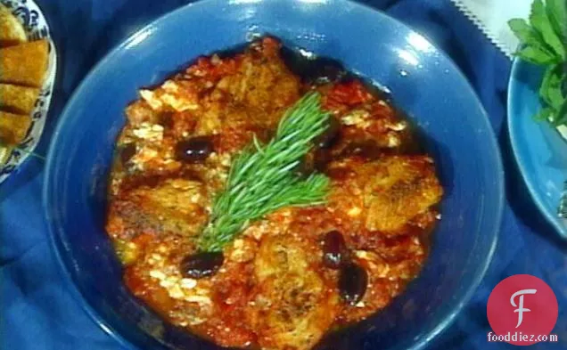 Chicken with Tomato and Feta Cheese Sauce