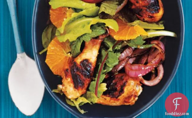 Grilled Chicken Legs with Orange and Rosemary