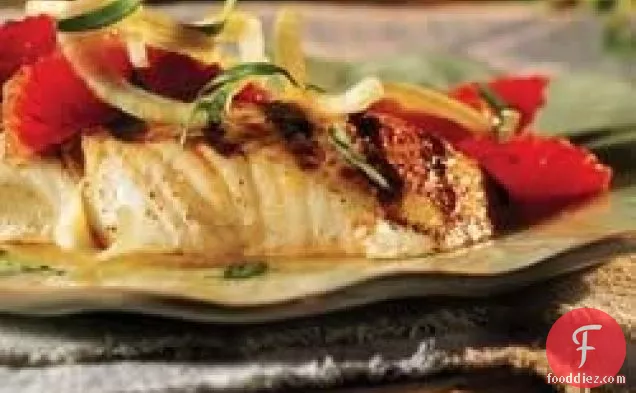 Grilled Halibut with Fennel and Orange