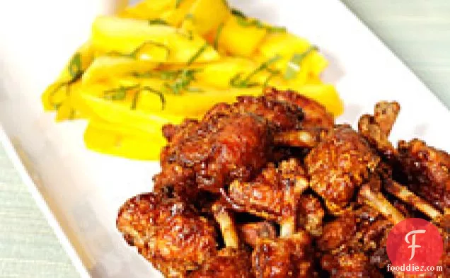 Thai Fried Chicken Wings With Hot-and-sour Sauce And Salted Mango