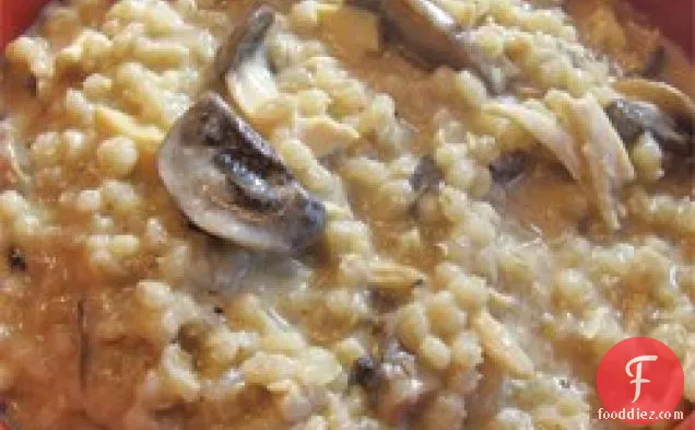 Mushroom Chicken Barley Risotto