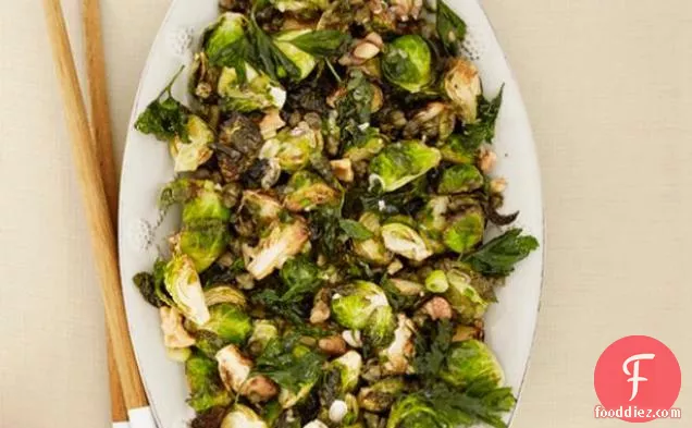 Fried Brussels Sprouts with Walnuts and Capers