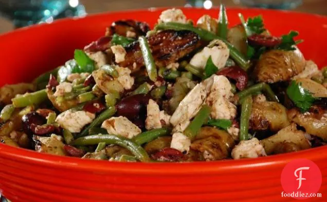 Grilled Fingerling Potato Salad with Feta, Green Beans and Olives