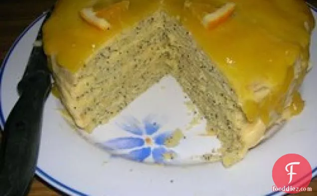 Poppy Seed Torte with Orange Glaze