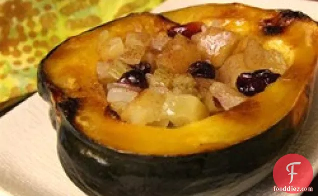 Baked Acorn Squash with Apple Stuffing