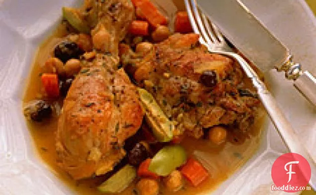 Braised Chicken With Olives