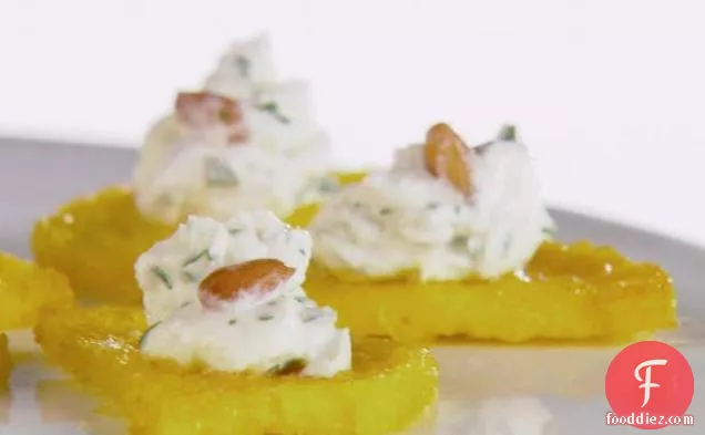Polenta Half-Moons with Whipped Goat Cheese