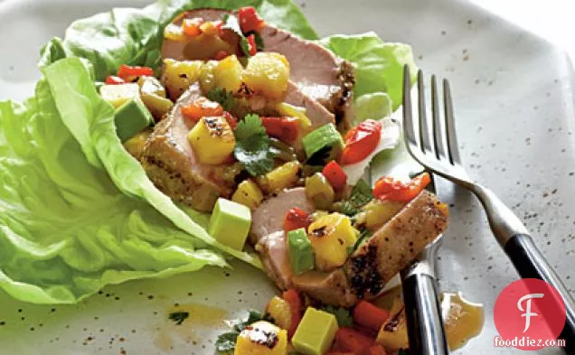 Pork, Pineapple, and Anaheim Chile Salad with Avocado